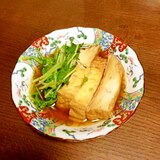 厚揚げと水菜のさっと煮